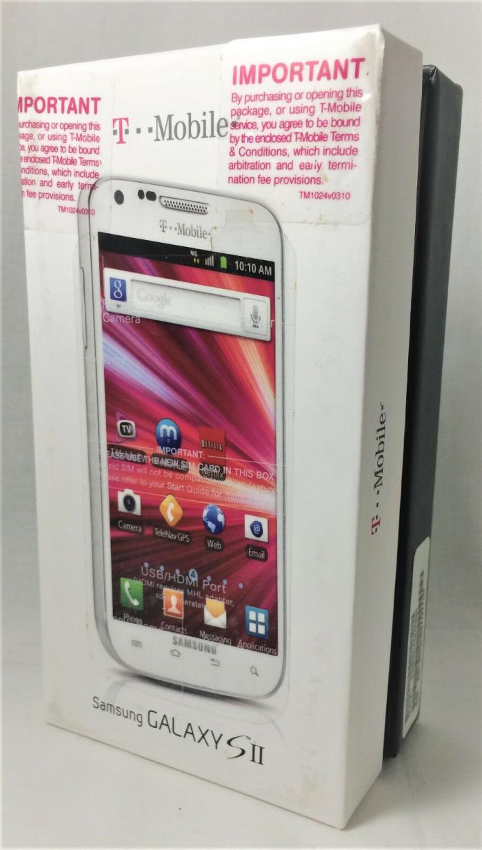Samsung Galaxy S 2 White Box Only w Inserts ~ No Android Phone As-Is Packaging