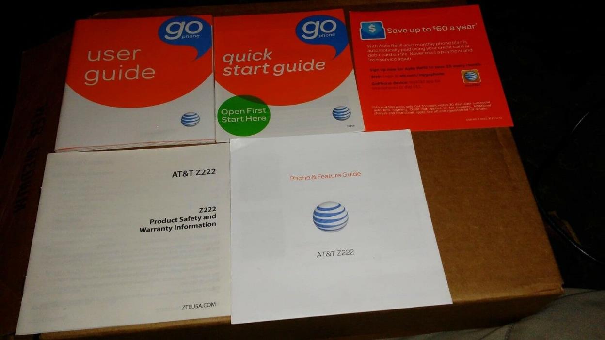 AT&T Go Phone User Guide Sealed