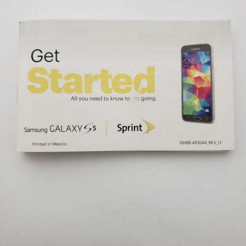 Get Started manual Samsung Galaxy S5 Sprint english and spanish