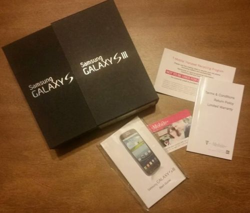 SAMSUNG GALAXY SIII SMART PHONE EMPTY BOX WITH MANUALS & PAPERWORK NO CELL PHONE