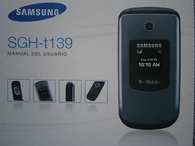 Spanish Language Samsung SGH-t139 Flip Phone User Manual del Usuario en Español