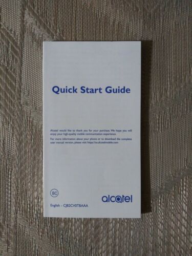 Alcatel 1X Evolve Quick Start Guide Manual Instructions English Spanish Español