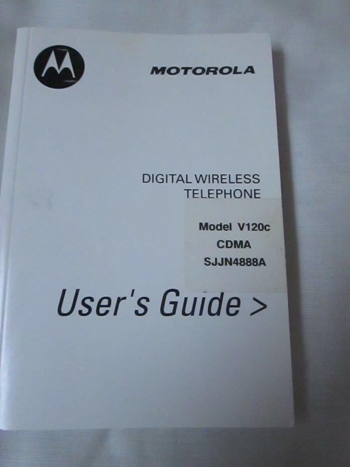 Motorola 120e Digital Wireless Telephone User's Guide CDMA