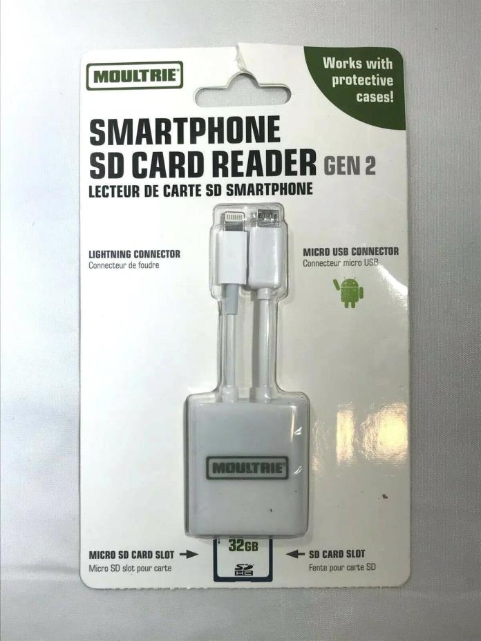 Moultrie Game Camera SD Card Smart Phone Reader GEN 2 iPhone Andoid, MCA-13376