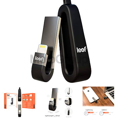 Leef iBridge 3 - iPhone Flash Drive 128GB (Black) - Expanded Memory for iPhon...