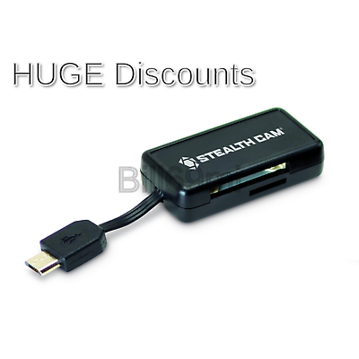 Stealth Cam Micro USB OTG Memory Card Reader for Android Devices, Black N/A
