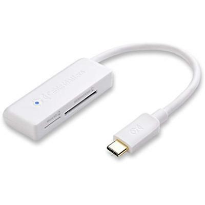 Dual Slots USB C Card Reader (USB SD / USB-C Memory Reader) In White For Micro 3