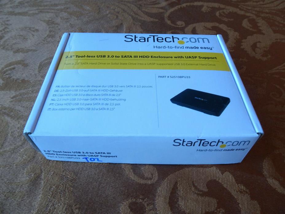 StarTech S2510BMU33B 2.5'' USB 3.0 External SATA III SSD/HDD Enclosure Portable