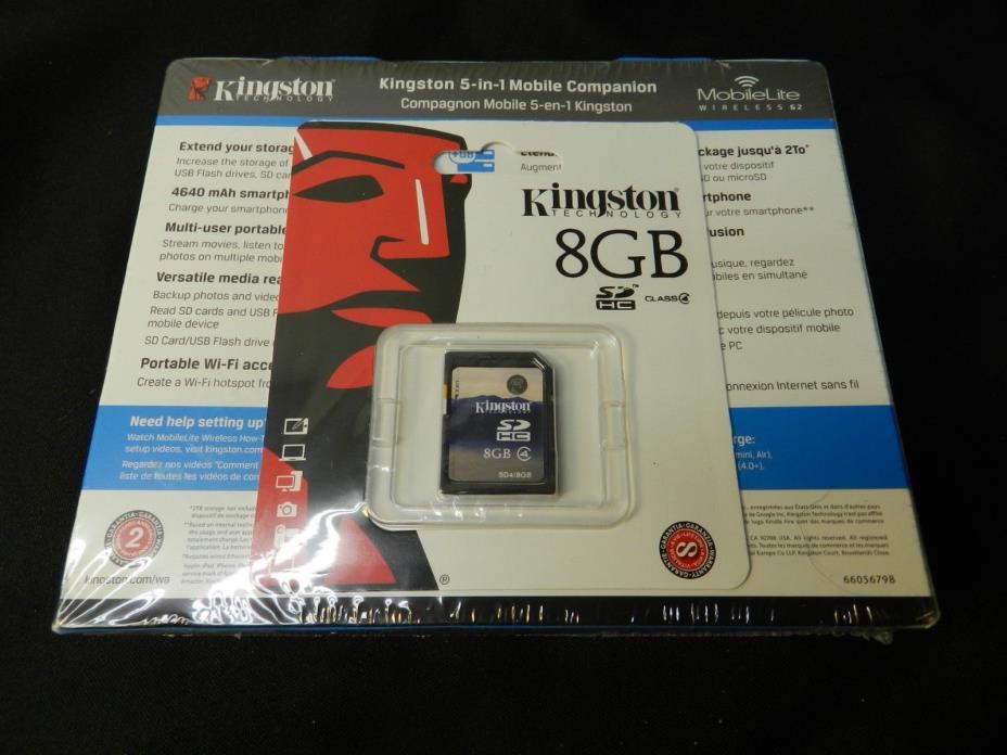 Kingston Mobile Companion 5 in 1 - USB Reader - 4640 mAh battery w/ 8 GB SD Card