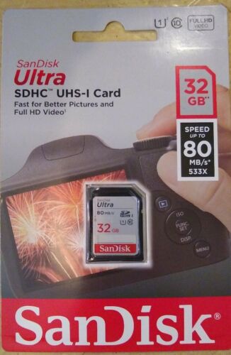 SD Memory Card SDHC Class 10 32GB Ultra Canon Sony Nikon Camera Storage Cards