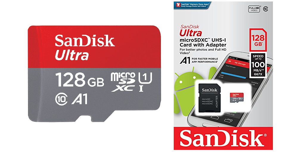 SanDisk 128GB micro SD 100MB/s Ultra 128G micro SDXC Class 10 UHS-1 Card A1- NEW