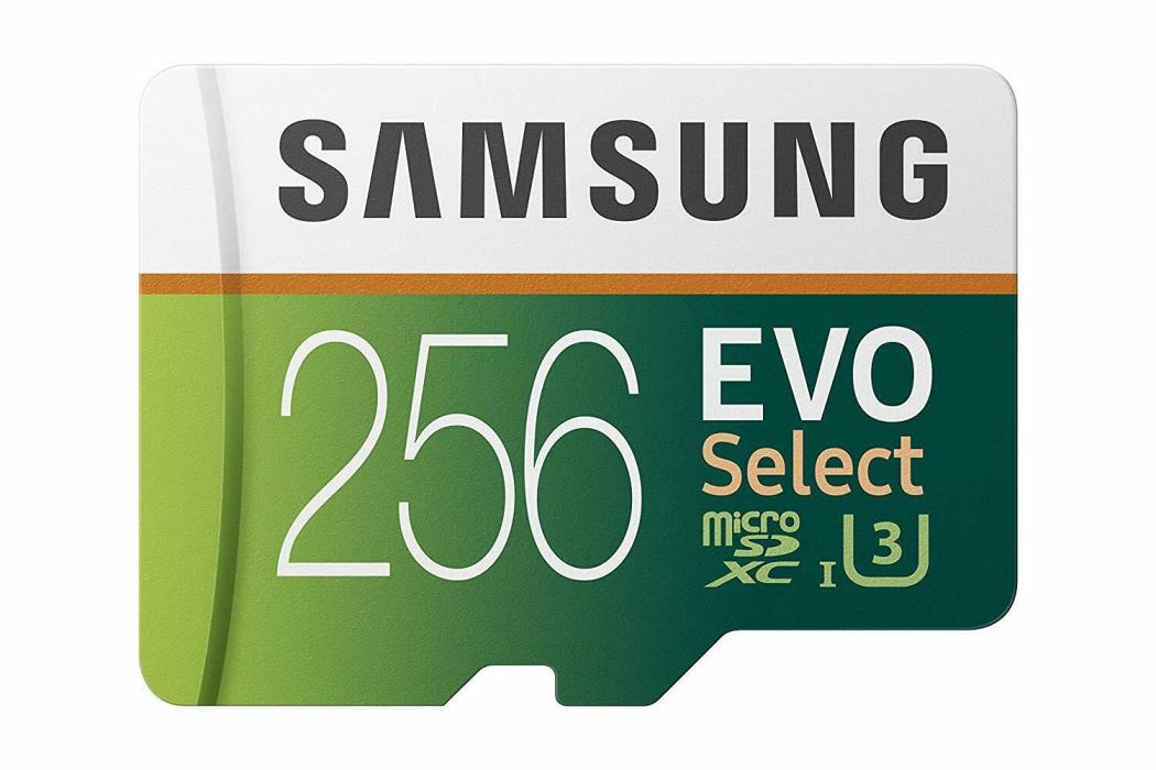 Samsung EVO Select Memory Card with Adapter 256GB 100MB/s (U3) Micro SDXC