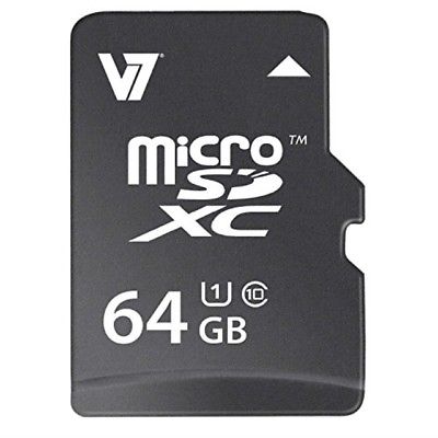 V7 VAMSDX64GUHS1R-2N Micro SDXC Card 64GB UHS-1