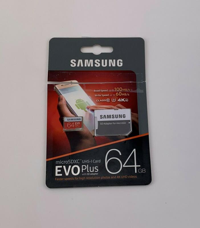 Samsung EVO Plus 64 GB microSDXC UHS-I Memory Card with SD Adapter