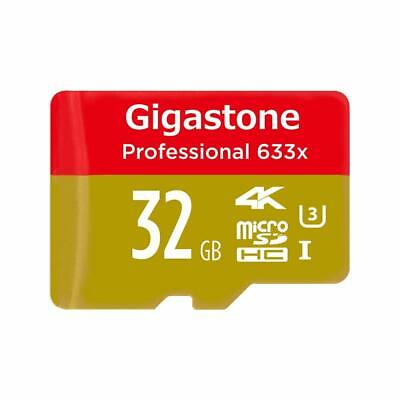 Gigastone Pro 32GB Micro SD Card U3 4K up to 95MB/s Memory + SD Card Adapter