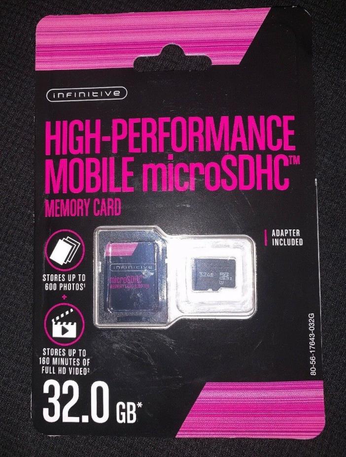 Infinitive High Performance Mobile MicroSDHC 32GB NEW FREE SHIP