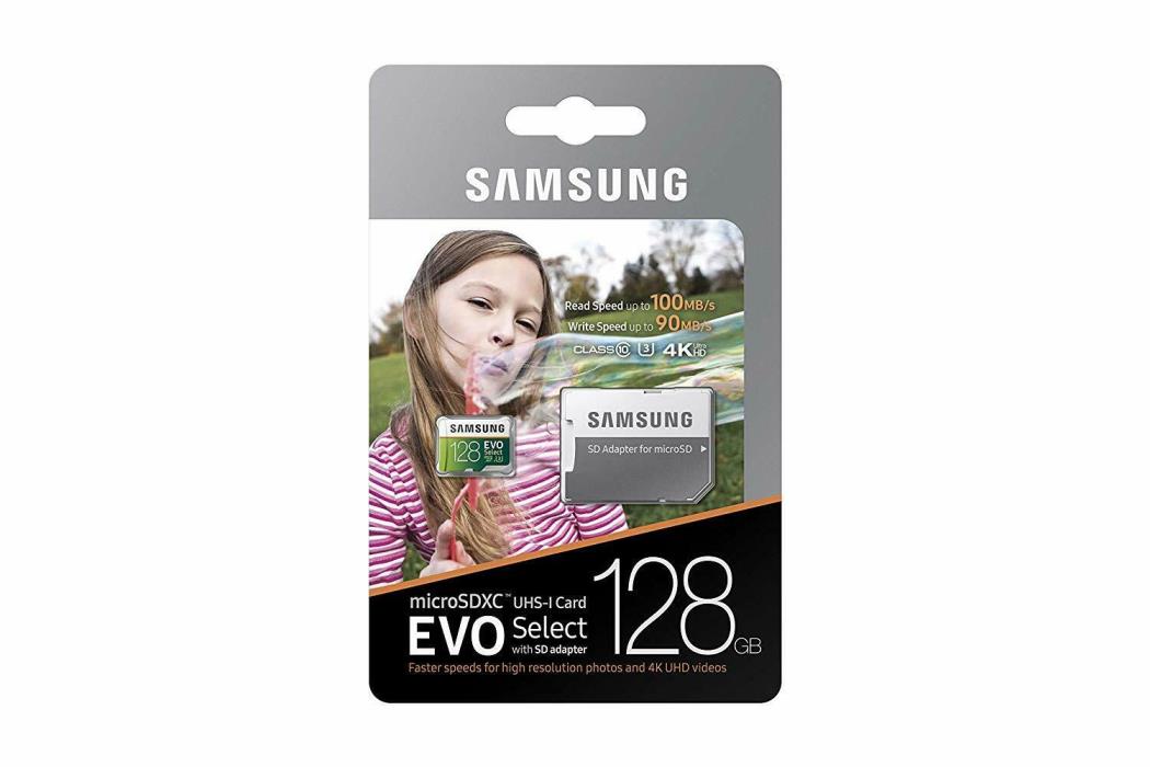 Samsung EVO Select 128GB, Class 10 90MB/s - microSDXC Card - MB-ME128GA/AM