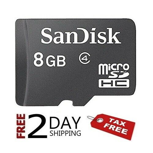 SanDisk 8GB MicroSDHC MicroSD SDHC SD Class 4 Flash TF Memory Card