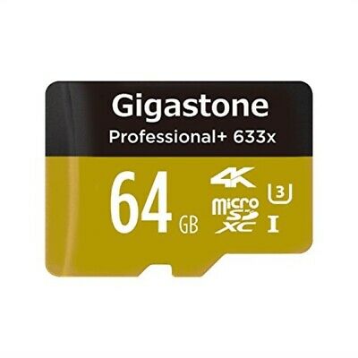 Gigastone 64GB Micro SD Card MLC U3 up to 95/90 MB/s R/W MicroSD XC Memory Card