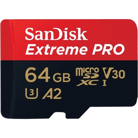 SanDisk 64GB 64 GB MicroSDXC Extreme Pro A1 V30 UHS-3 170mb/s SDSQXCY-064G