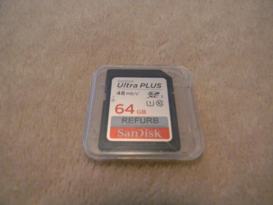 - SanDisk 64GB - ULTRA PLUS - SDHC 48 MB/s* -  Class10 - REFERB - PRE OWNED -