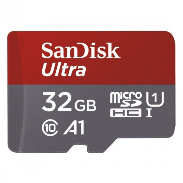 Sandisk Ultra 32GB microSDHC UHS-I card with Adapter - 98MB/s U1 A1 - SDSQUAR-03