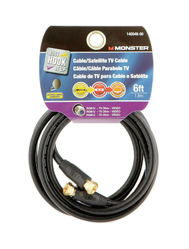 Monster Cable  Just Hook It Up  6 ft. Video Coaxial Cable