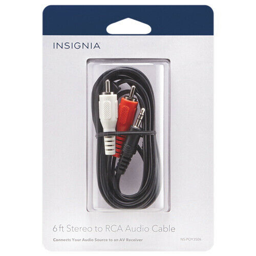 Insignia 1.8m (6 ft.) 3.5mm to Y-RCA Cable (NS-POY3506-C) #3071