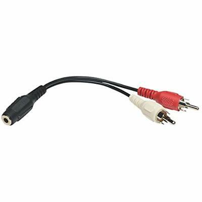 P316-06N RCA Cables 6-Inch 3.5mm Mini Stereo To Two Audio Y Splitter Adapter
