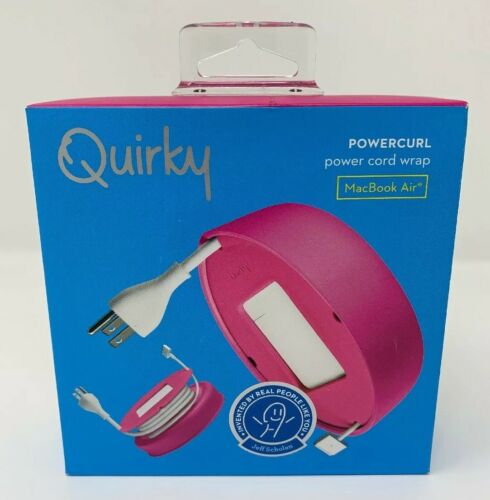 Quirky Powercurl Power Cord Wrap Pink Macbook Air Tangle Free Neat Portable