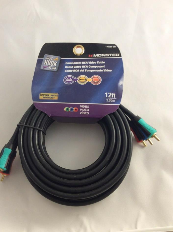 Monster  Just Hook It Up  12 ft. Component RCA Video Cable  RCA