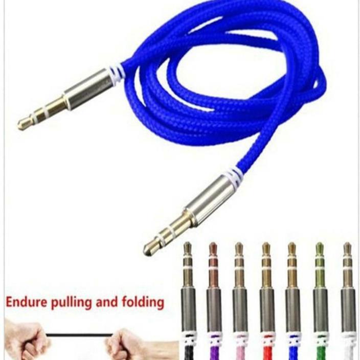 3.5mm Male to 3.5mm Male Mixed Color Weave Cloth Audio Cable Line LKR8 01