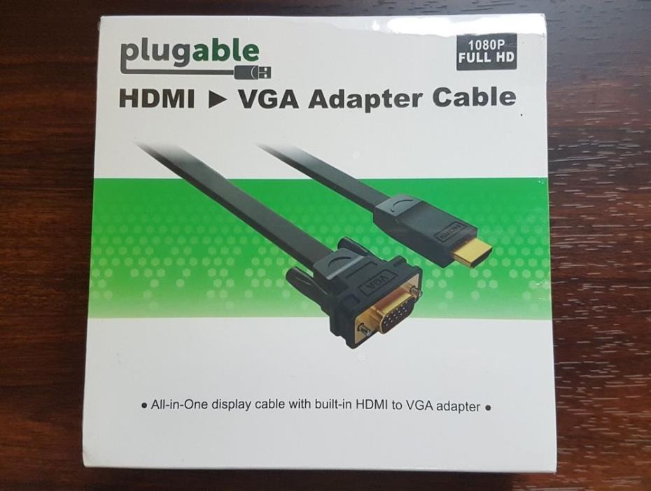 Plugable Active HDMI to VGA 6ft (1.8m) Converter Cable Supporting up to 1920 x