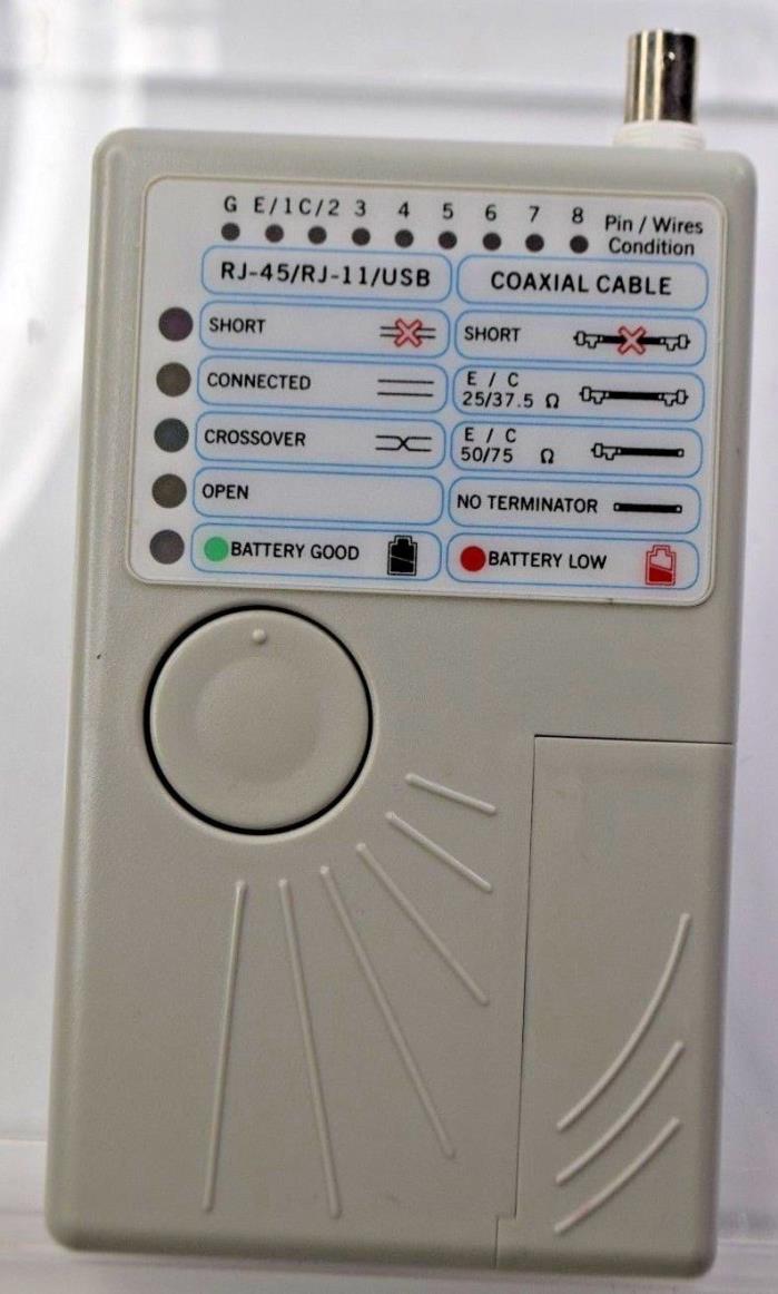 Remote RJ-45/RJ-11/USB Coaxial Cable Cable tester (bin2.4)