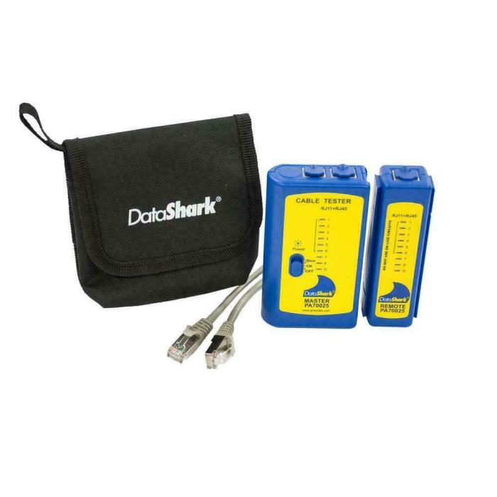 DataShark RJ45 Network Cable Tester with Case and Patch Cords