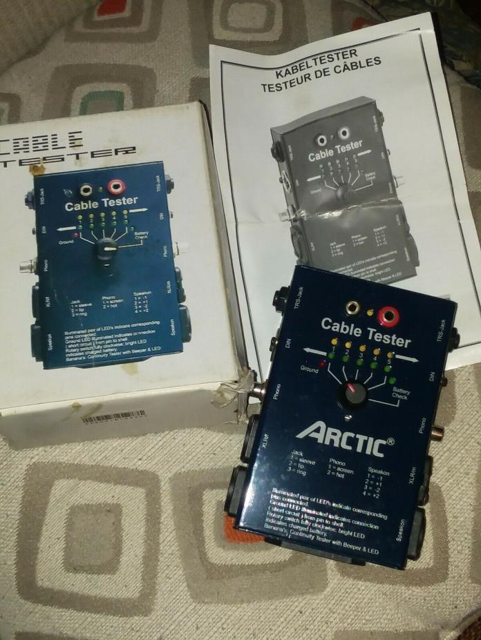 ARCTIC CABLE TESTER GERMANY KABELTESTER NOS BOX AND PAPERS