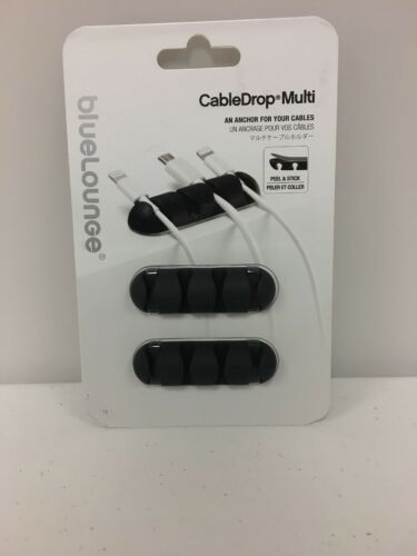 BlueLounge CableDrop Multi Self Adhesive Black Multi Cable Clip Anchor For Cable