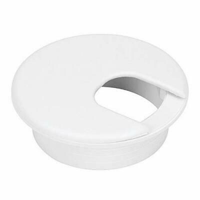 10 Pack 2 Inch White Desk Grommet for Wires Cords-Plastic