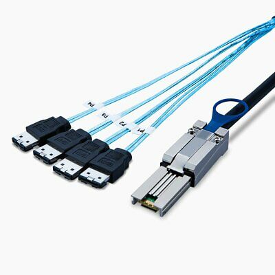 External Mini Sas 26Pin Sff-8088 Male To 4 X Esata 7Pin Cable 1.0M