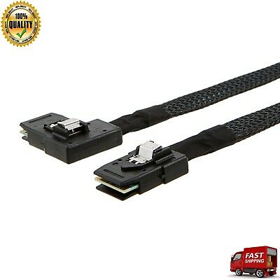 36 Pin Right Angle Male to Internal Mini SAS (SFF-8087) Male Cable, 0.75 Meter