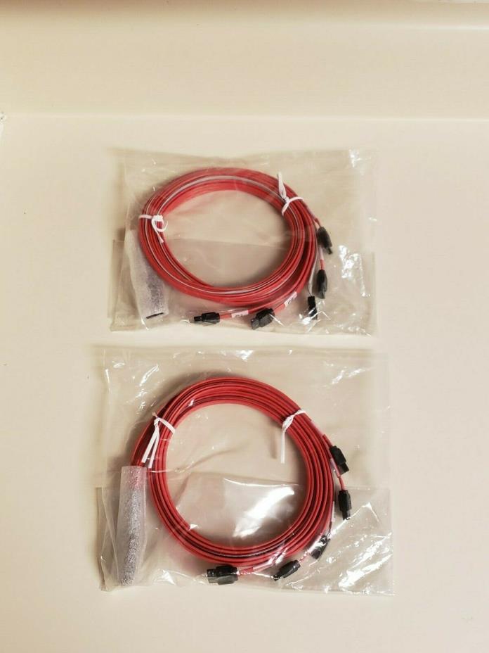 LOT of 2 MOLEX Mini SAS to 4 SATA SFF-8087 Multi-Lane iPass Cables 79536-3005