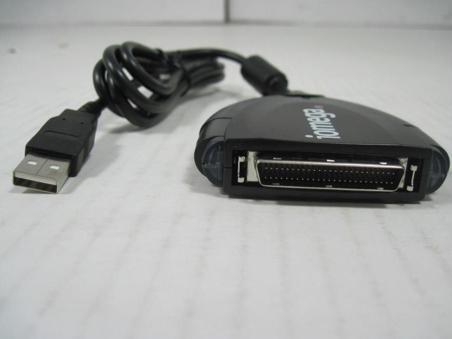 IOMEGA JAZ SCSI (HD50) USB ADAPTER cable with driver cd...EXC COND.