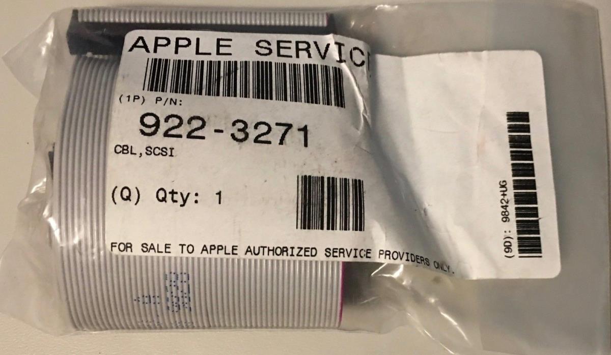 Vintage Apple SCSI internal ribbon cable m/n: 922-3271, 2 drives, NOS, 590-4622