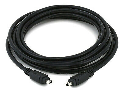 Monoprice IEEE-1394 FireWire i.LINK DV Cable 4P-4P M/M, 10ft (Black)