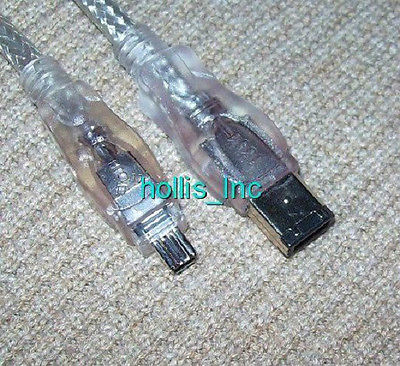 New 6 ft Dynex IEEE 1394 6 Pin Male To 4 Pin Male Firewire 400 Cable