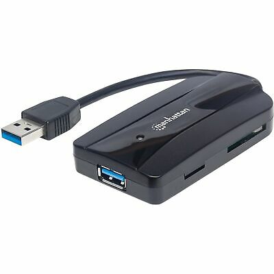 Manhattan SuperSpeed USB 3.0 3-Port Hub and Card Reader/Writer