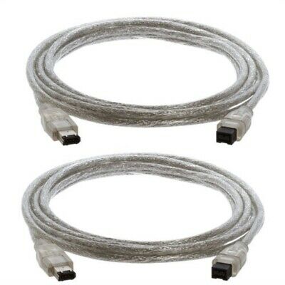 10-Foot IEEE-1394 9-Pin to 6-Pin FireWire 800/400 Cable Clear - Pack of TWO