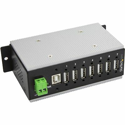 7-Port Industrial USB Hub-USB 2.0-15kV ESD Protection-Surface Mount or DIN Rail