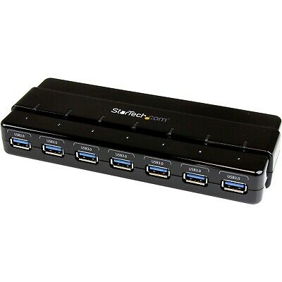 StarTech.com 7 Port SuperSpeed USB 3.0 Hub - Desktop USB Hub with Power Adapter
