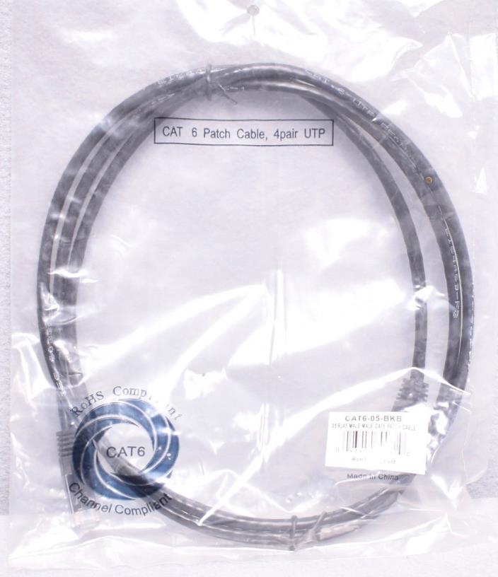 8 Count Lynn Electronics CAT6-05-BKB 5’ Booted Ethernet Patch Cables